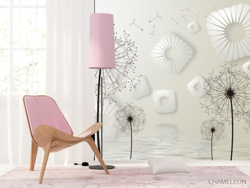 Фотошпалери 3д кульбаби - 4