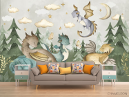 Фотообои Динозаврики в лесу - 1