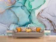 Фотообои Fluid art бирюзовый - 1