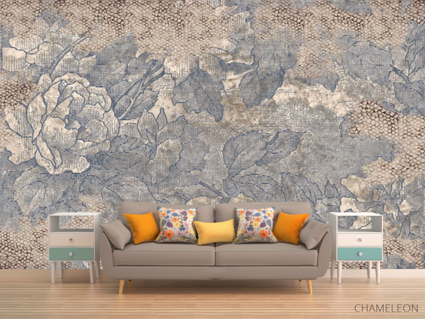 Фотообои Цветочный дизайнерский принт - 1