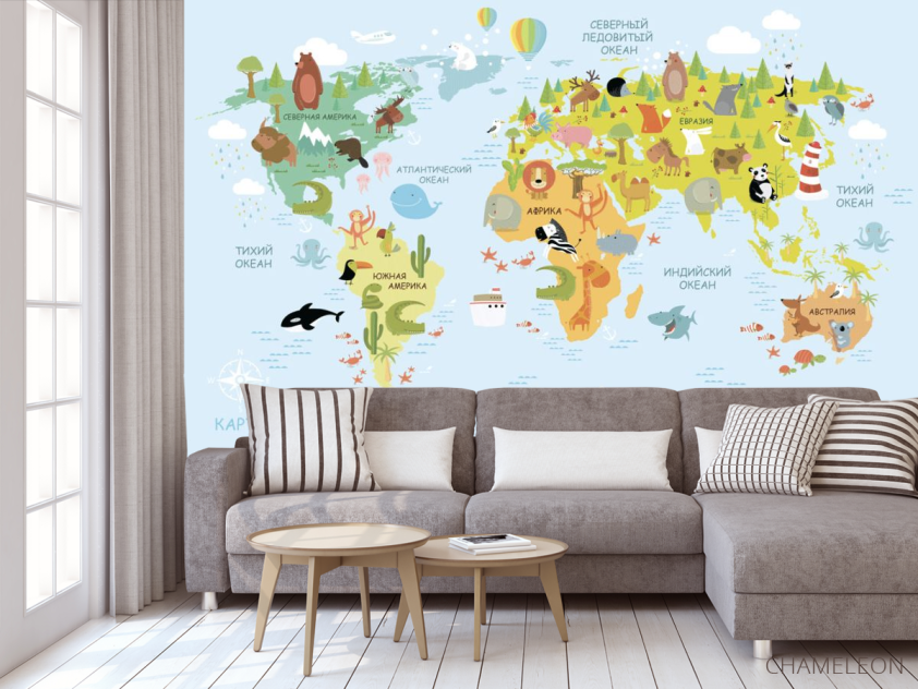 Фотообои Карта в детскую - 3