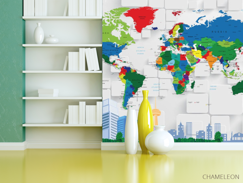 Фотошпалери 3д карта - 3