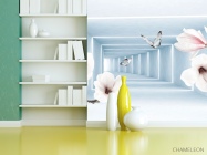 Фотошпалери Тонель і білі магнолії - 3