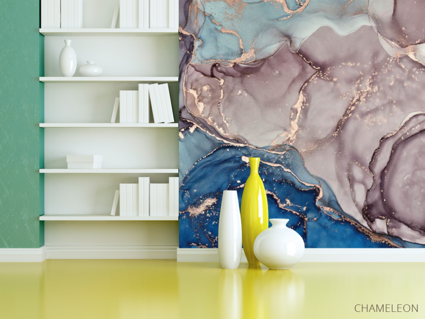 Фотошпалери fluid art в блідих тонах - 3