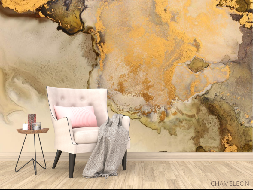 Фотообои Золотой fluid art - 4