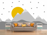 Фотообои Солнце в горах в детскую - 1