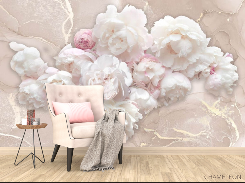 Фотообои  Пионы с флюидом - 4