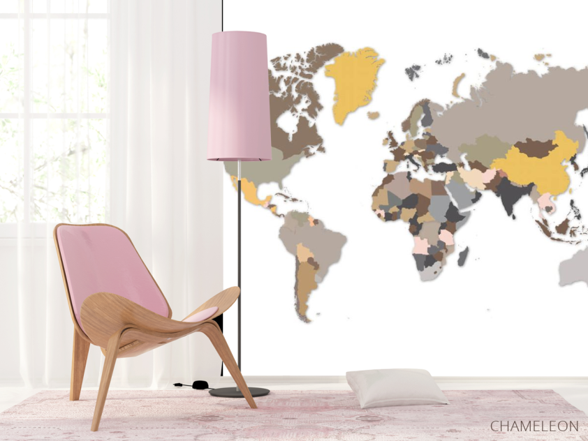 Фотошпалери Різнобарвна карта - 4