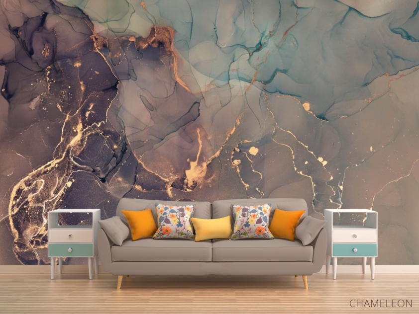 Фотообои Фиолетовый Fluid art - 1
