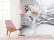 Фотошпалери Лілії на сірому тлі - 4