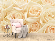 Фотообои кремовые розы - 4