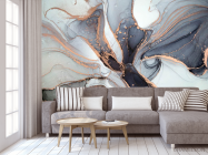 Фотообои Серый fluid art - 3