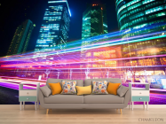 Фотообои Цветомузыка ночного города - 1