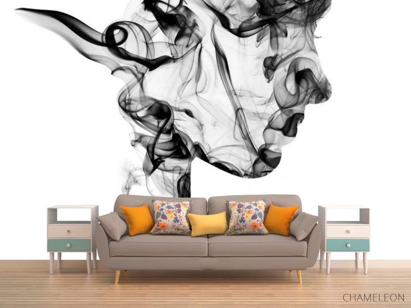 Фотообои Силуэт из дыма 3д - 1