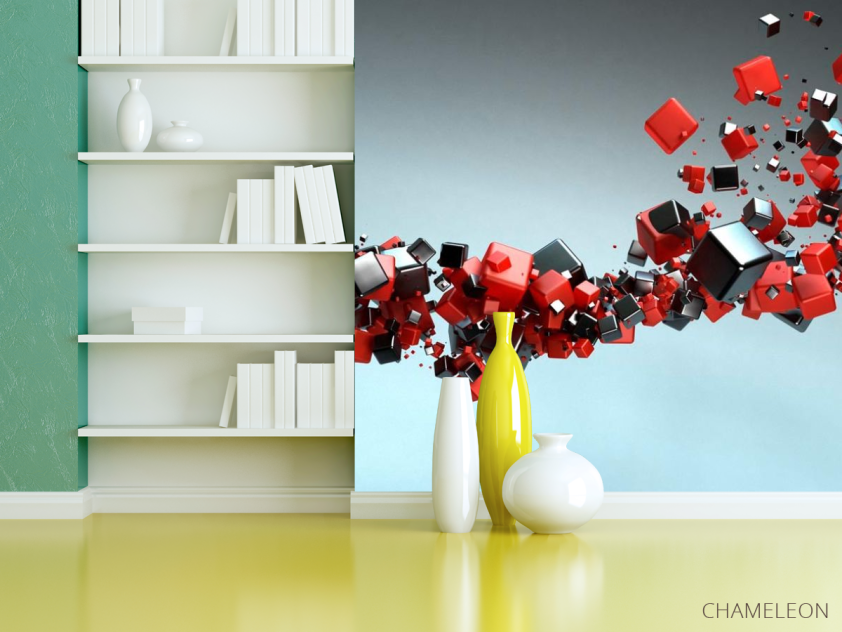 Фотошпалери Фотошпалери Чорні і червоні куби - 3