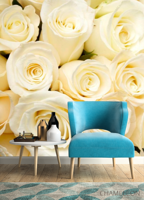 Фотообои Розы белоснежные, букет - 4