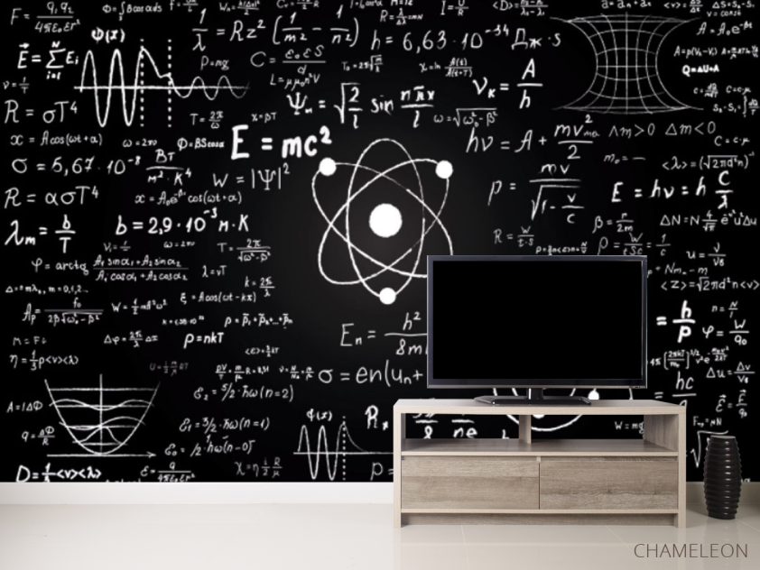 Фотообои Формулы на черном фоне - 2