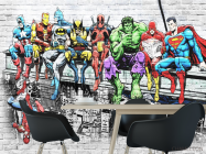 Фотошпалери Фреска арка з фламінго - 1