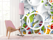 Фотошпалери 3Д фрукти - 4