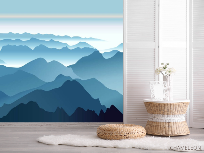 Фотошпалери сині гори - 2