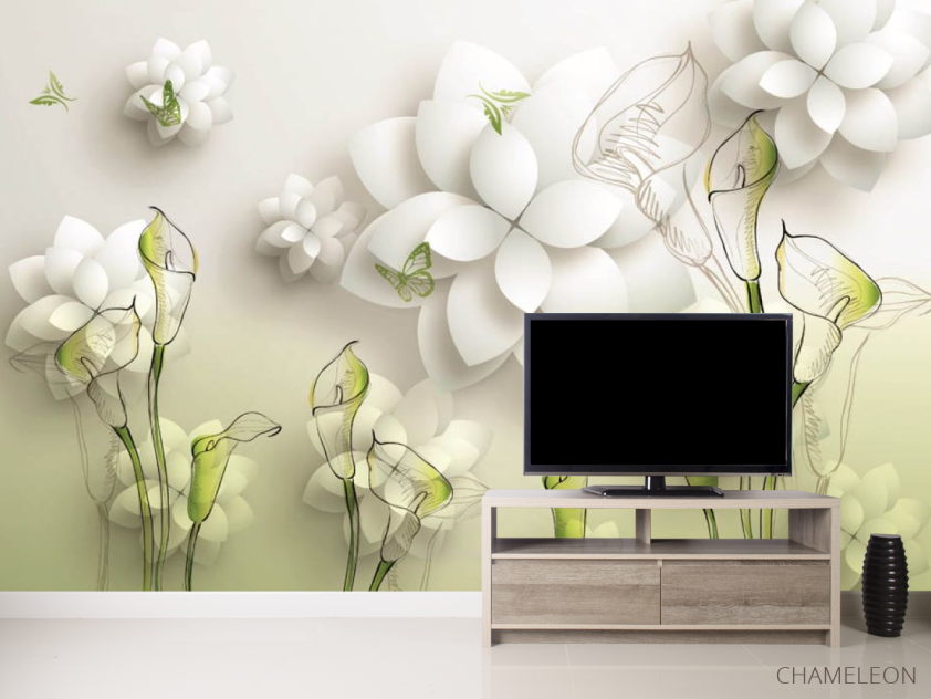 Фотообои 3д цветы каллы - 2