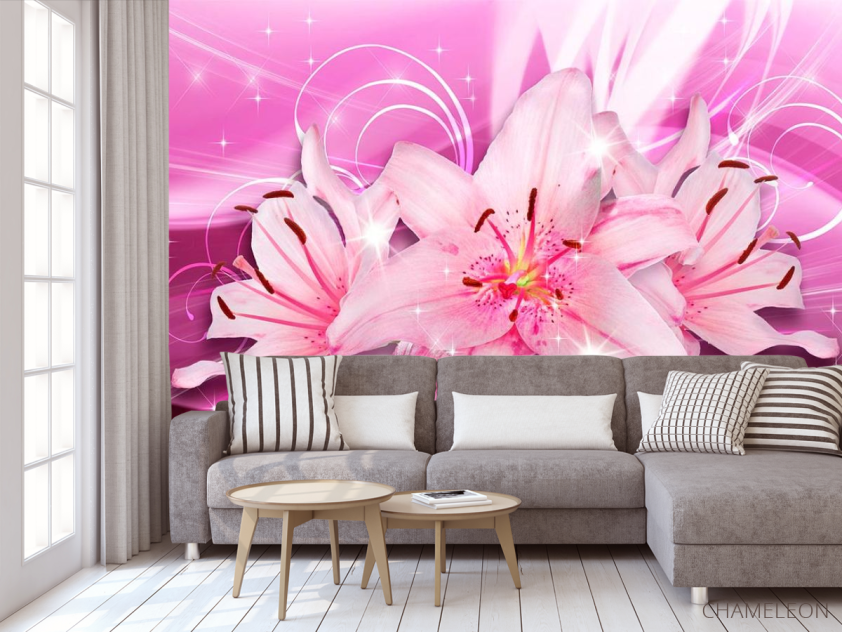 Фотообои Лилии 3д - 3