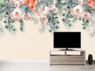 Фотообои Акварельные цветы с потолка - 2