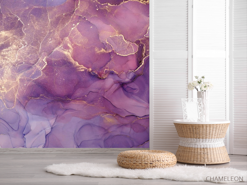 Фотошпалери Фіолетовий Fluid art - 2