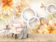 Фотообои Жёлтые хризантемы 3d - 4