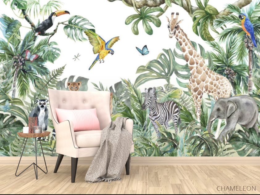 Фотообои Акварельные джунгли - 4