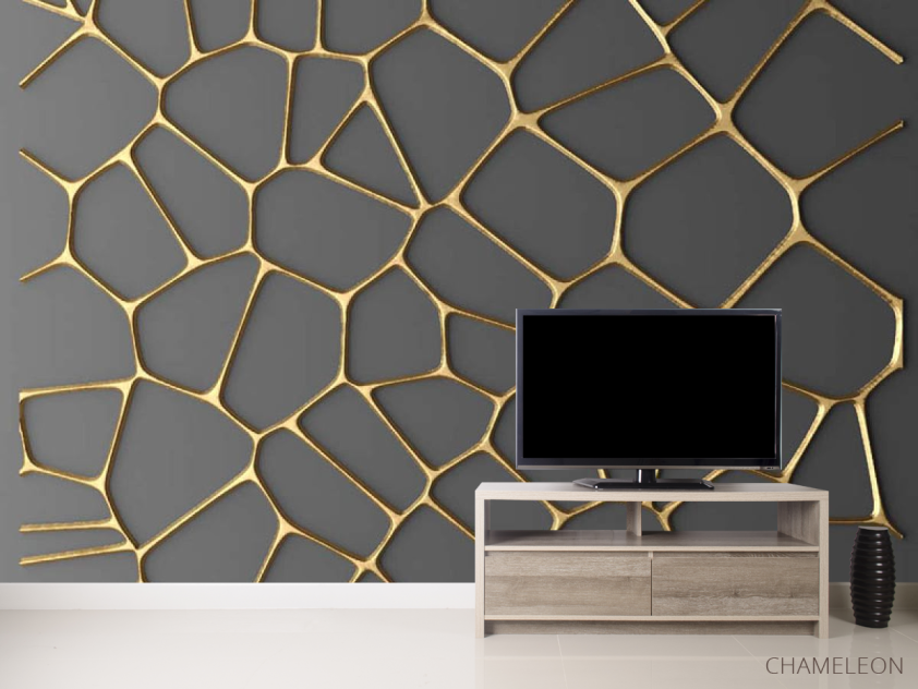 Фотообои 3д золотой узор - 2