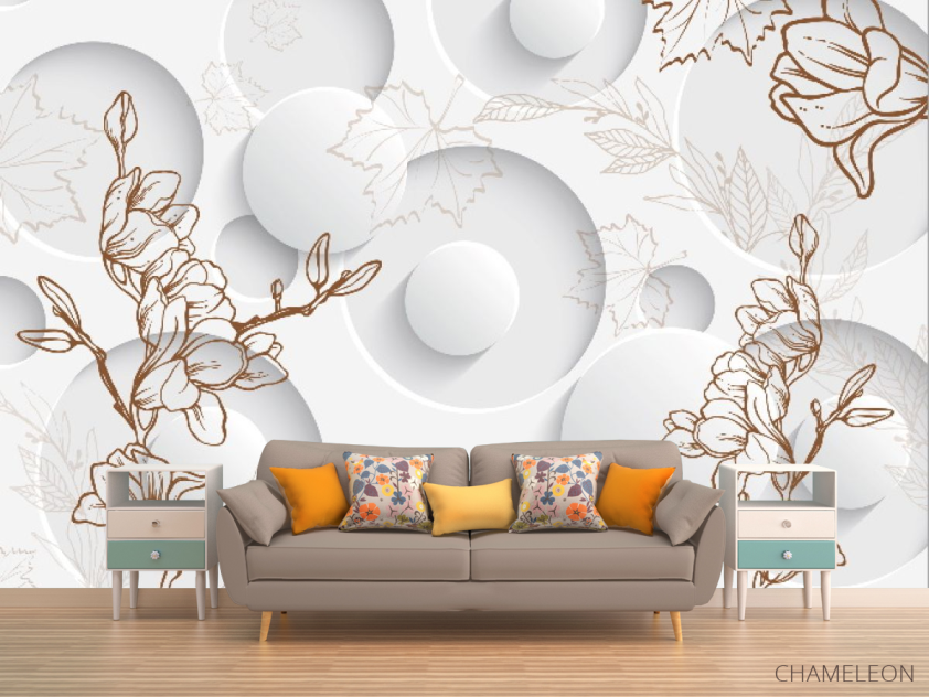 3д фотообои 3D цветы - 1