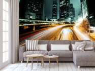 Фотообои Светлая дорога ночью - 3