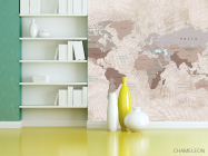 Фотошпалери Бежева карта з гілками - 3