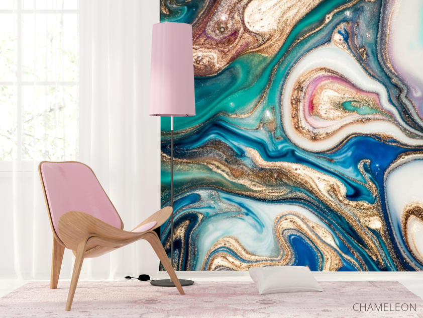 Фотошпалери Золотий Fluid art - 4