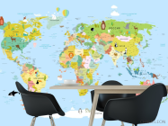 Шпалери в дитячу Карта - 1