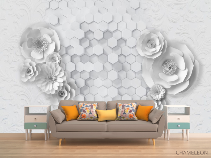 Фотообои 3D цветы - 1