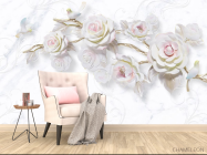 Фотообои Ветка керамической розы - 4