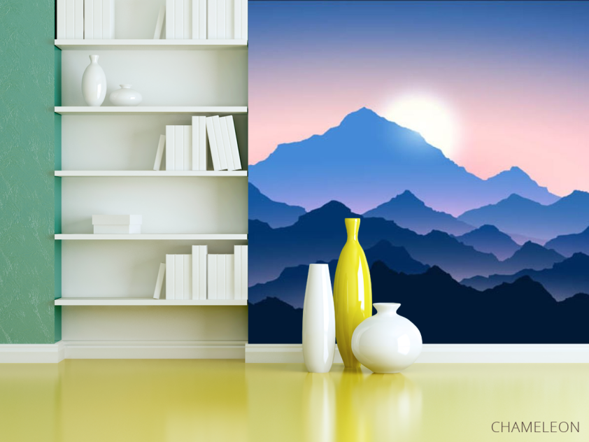 Фотошпалери гори в тумані - 3