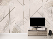 Фотообои Геометрия и пальмовые ветки - 2