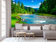 Фотообои Течение, зелень - 3