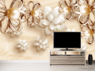 Фотообои Золотые брошки 3д - 2