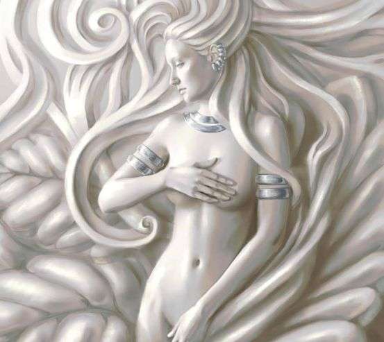 Фотошпалери абстрактна дівчина з ефектом 3д Фотошпалери абстрактна дівчина з ефектом 3д 32677