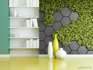 Фотошпалери шестикутники з зеленню - 3