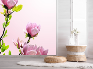 Фотошпалери гілка з рожевими квіточками - 2