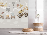 Фотошпалери Лисички на воздушных шариках - 2