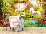 Фотообои Лошади, арка, вода - 4