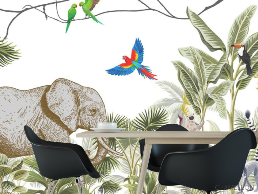 Фотошпалери джунглі з тваринами - 1