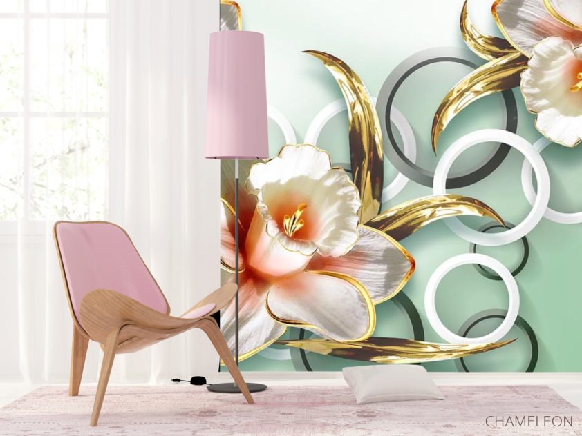 Фотошпалери 3D квіти - 4