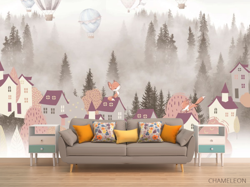 Фотообои Домики на лесной опушке - 1